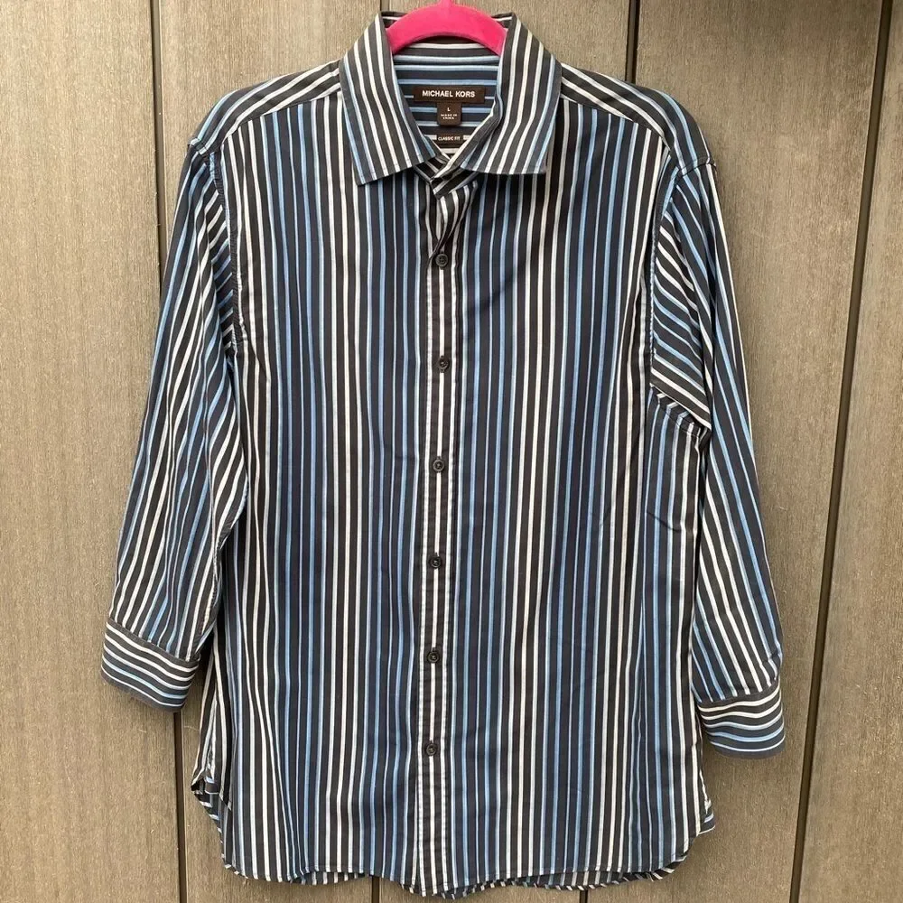 Michael Kors Classic Fit Striped Shirt